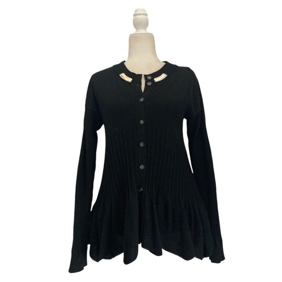 High Couture Cardigan Fit and Flare Sweater by Clair Campbell Button Front - Picture 5 of 16